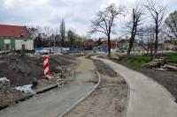 Budowa ul. Kossaka - kwiecień 2014 (fot. M. Pycka)