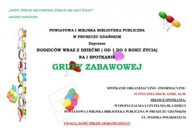 Spotkanie grupy zabawowej w bibliotece