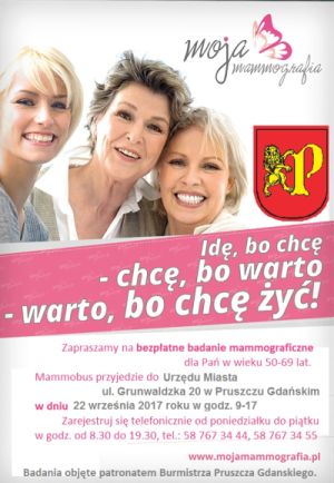 Bezpłatne badania mammograficzne dla pań w wieku 50-69 lat