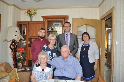 Jubileusz 60.lecia pożycia małżeńskiego Państwo Jadwiga i Józef Puzik (fot.I.Michnik)