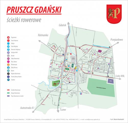 Mapa ścieżek rowerowych