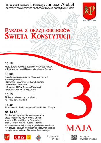 Parada z okazji obchodów Święta Konstytucji