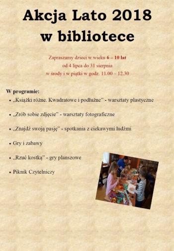 Akcja Lato 2018 w bibliotece