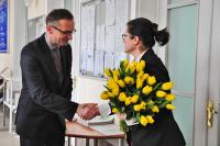 Prezydent Gdańska Aleksanda Dulkiewicz z wizytą u Burmistrza Janusz Wróbla (fot. M. Pycka)