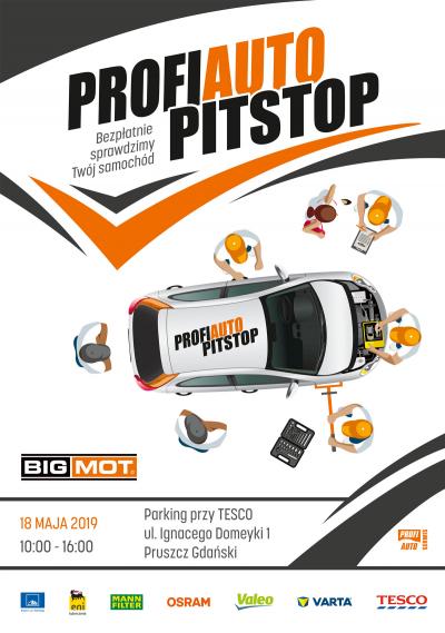 Plakat akcji PitStop w Pruszczu Gdańskim
