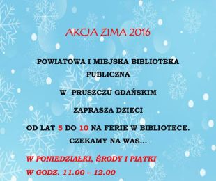 Akcja zima w Powiatowej i Miejskiej Bibliotece