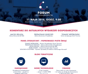 Ruszają zapisy na "Forum Przedsiębiorstw"