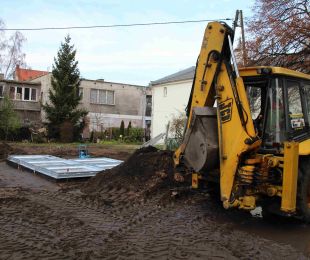 Podziemny punkt gromadzenia odpadów na finiszu