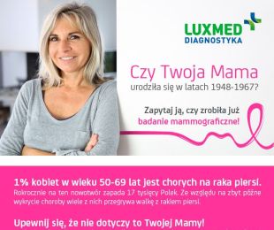 Bezpłatne badania mammograficzne